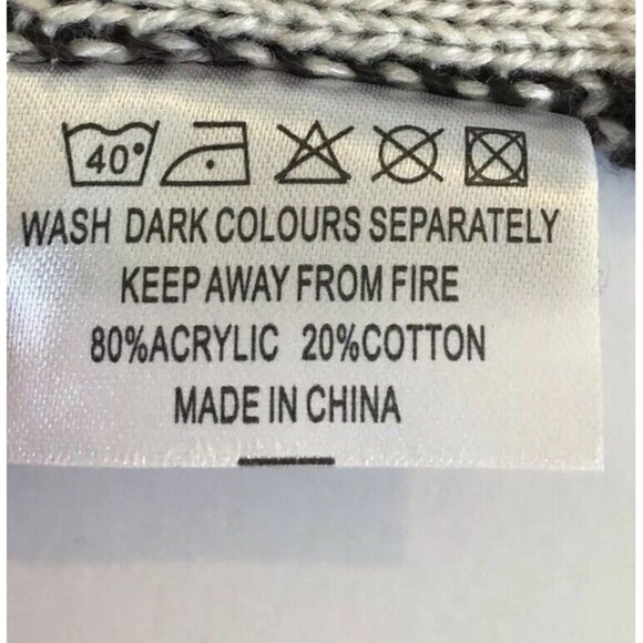 Bienvenu Reversible Scarf Winter Warm Crochet Knit Brown Beige Snowflake - Picture 5 of 5